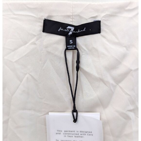 7 For All Mankind Faux Leather Size S Wrap Dress Off White/Ivory NWT - Picture 11 of 13